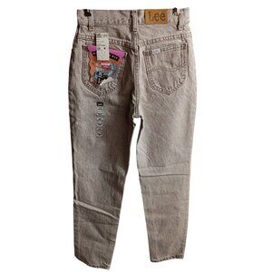 NOS Vtg 80's Lee Girls 24x27 Regular Denim Foxtail Jeans Size 12R Tapered Leg